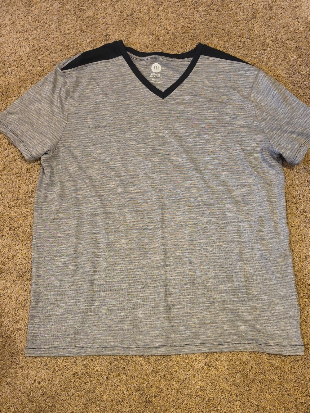 Express Men's Striped V-Neck Tee Size XXL